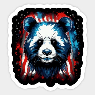 Patriotic Panda Sticker